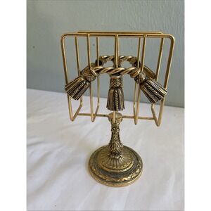 Vtg Matson Stylebuilt Hollywood Regency Gold Ormolu Napkin Guest Towel Holder